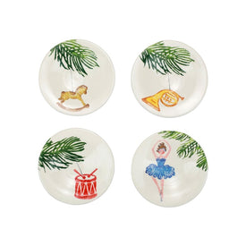 Nutcrackers Assorted Canape Plates Set of 4