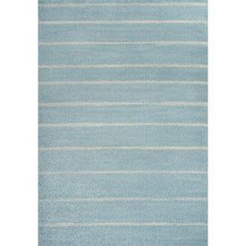 Williamsburg Minimalist Stripe 8' x 10' Area Rug - Turquoise/Cream