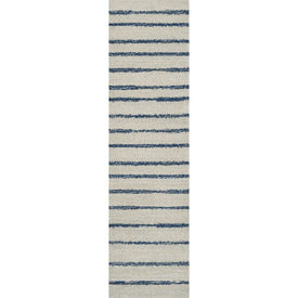 Williamsburg Minimalist Stripe 2' x 8' Runner Rug - Cream/Navy