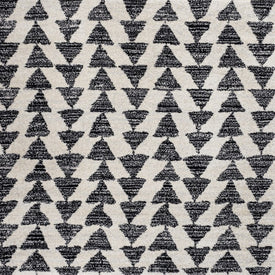 Aisha Moroccan Triangle Geometric 6' Square Area Rug - Cream/Black