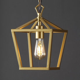 Oslin 8" Single-Light Pagoda LED Pendant - Gold Painting