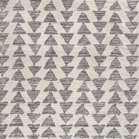 Aisha Moroccan Triangle Geometric 4' Square Area Rug - Cream/Gray