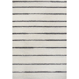 Williamsburg Minimalist Stripe 3' x 5' Area Rug - Cream/Black