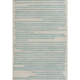 Khalil Berber Stripe 3' x 5' Area Rug - Cream/Turquoise