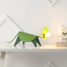 Gretchen 7.5" Modern Triceratops LED Kid's' Lamp - Green