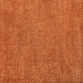 Haze Solid Low-Pile Orange 5' Square Area Rug - Orange