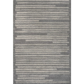 Khalil Berber Stripe 4' x 6' Area Rug - Gray/Cream