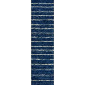 Williamsburg Minimalist Stripe 2' x 8' Runner Rug - Navy/Cream