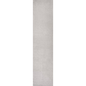 Twyla Classic Solid Low-Pile Machine-Washable 2' x 8' Runner Rug - Light Gray