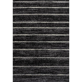 Williamsburg Minimalist Stripe 3' x 5' Area Rug - Black/Cream