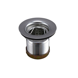 Basket Strainer Duo-Mount Long Chrome 2 Inch Stainless Steel with Tailpiece for Bar Sinks
