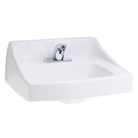 Commercial 20-7/8" Rectangular Wall-Mount Bathroom Sink with Three Holes
