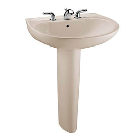 Prominence 26" Pedestal Bathroom Sink and Base with Three Holes