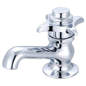 Lavatory Faucet Self-Closing 1 Cold Indexed Cross Chrome 2.0GPM