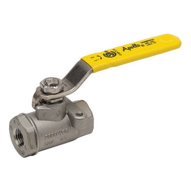 Ball Valve 76-100 Stainless Steel 1-1/4 Inch FNPT 2-Piece with Mounting Pad Standard Port