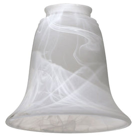 Replacement White Faux Alabaster Glass Tulip Shade with 2.25" Fitter