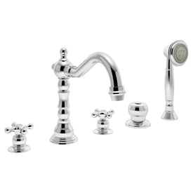 Carrington Two Handle Roman Tub Filler with Handshower