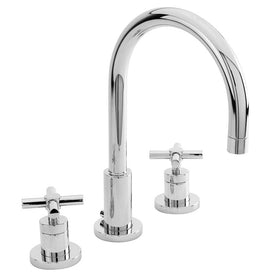 East Linear Two Handle Widespread Bathroom Faucet with Drain