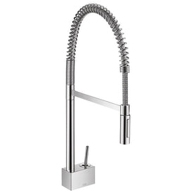 AXOR Starck Semi-Pro Kitchen Faucet with Pull-Out Spring Spout and Locking Spray Diverter