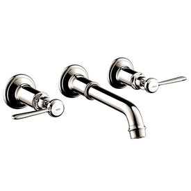 AXOR Montreux Two Handle Wall Mount Widespread Bathroom Faucet with Lever Handles without Drain