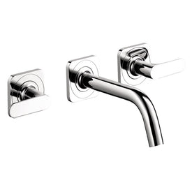 AXOR Citterio M Two Handle Widespread Wall Mount Bathroom Faucet without Pop-Up Drain