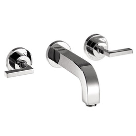 AXOR Citterio Two Handle 3-Hole Wall Mount Bathroom Faucet with Lever Handles without Pop-Up Drain