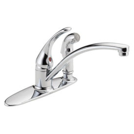 Foundations Single Handle Kitchen Faucet with Escutcheon/Integral Sprayer