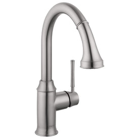 Talis C Single Handle Pull Down Prep Faucet with Dual Spray