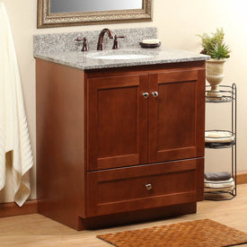 Simplicity Shaker 30"W x 21"D x 34.5"H Single Bathroom Vanity Cabinet Only with No Side Drawers