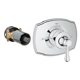 GrohTherm 2000 Authentic Custom Thermostatic Shower Valve Trim with Control Module/Lever Handle