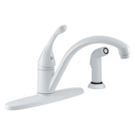 Collins Single Handle Kitchen Faucet with Escutcheon/Side Sprayer