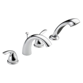 Classic Two Handle 4-Hole Roman Tub Faucet with Handshower