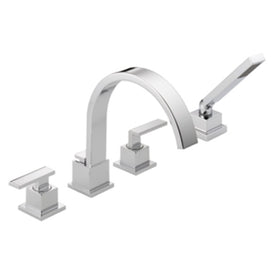 Vero Two Handle 4-Hole Roman Tub Faucet with Handshower