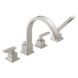 Vero Two Handle 4-Hole Roman Tub Faucet with Handshower
