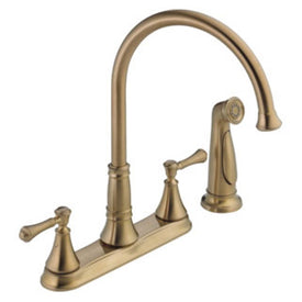 Cassidy Two Handle Kitchen Faucet with Side Sprayer