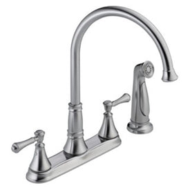 Cassidy Two Handle Kitchen Faucet with Side Sprayer
