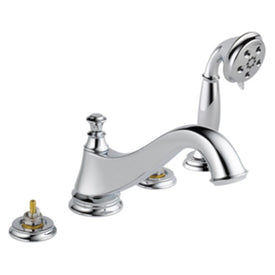 Cassidy Two Handle Low Arc Roman Tub Filler with Handshower without Handles