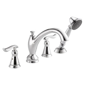 Linden Two Handle 4-Hole Roman Tub Faucet with Handshower
