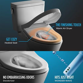 S300e Round Front Washlet with eWater+ and SoftClose Lid