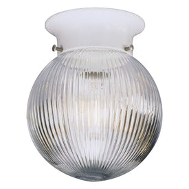 Madison Single-Light Flush Mount Ceiling Light with Ribbed Glass Shade