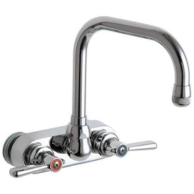 Service Faucet Wall Mount 4CC 2 Lever Lead Free ADA