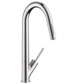 AXOR Starck Pull-Down Kitchen Faucet with Magnetic Docking and Non-Locking Spray Diverter