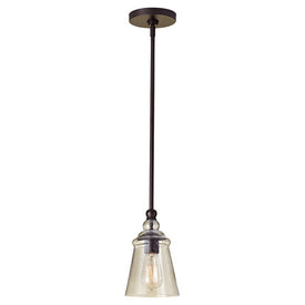 Pendant Urban Renewal 1 Lamp Oil Rubbed Bronze Clear Seeded