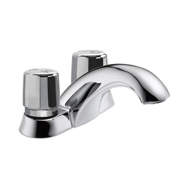 Commercial Two Handle Centerset Self-Closing Bathroom Faucet without Drain