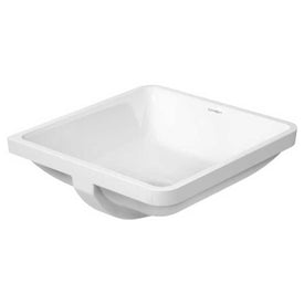 Lavatory Sink Starck 3 Undermount with Overflow 18-1/4 x 18-1/4 Inch Square White