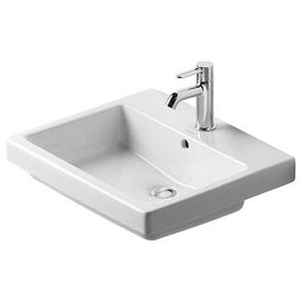 Lavatory Sink Vero Drop-In with Overflow & WonderGliss Surface Treatment 21-5/8 x 18-1/4 Inch Rectangle White 1 Hole
