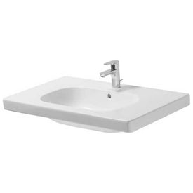 Lavatory Sink D-Code Wall Mount with Overflow 18-7/8 x 33-1/2 Inch 7-7/8 Inch Spread Rectangle White 3 Hole