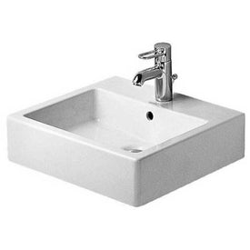 Lavatory Sink Vero Wall Mount with Overflow & WonderGliss Surface Treatment 18-1/2 x 19-5/8 Inch Rectangle White 1 Hole