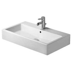 Lavatory Sink Vero Wall Mount with Overflow & WonderGliss Surface Treatment 18-1/2 x 31-1/2 Inch Rectangle White 1 Hole