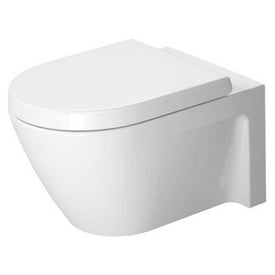 Toilet Starck 2 Less Seat Washdown US Version White Elongated 15 Inch 1.6 Gallon per Flush Ceramic Wall Mount